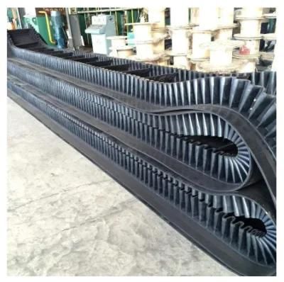 Heavy Duty Sidewall Rubber Conveyor Belt Ep Nn Steel Cord Chevron Rubber Belts for Stone Crusher