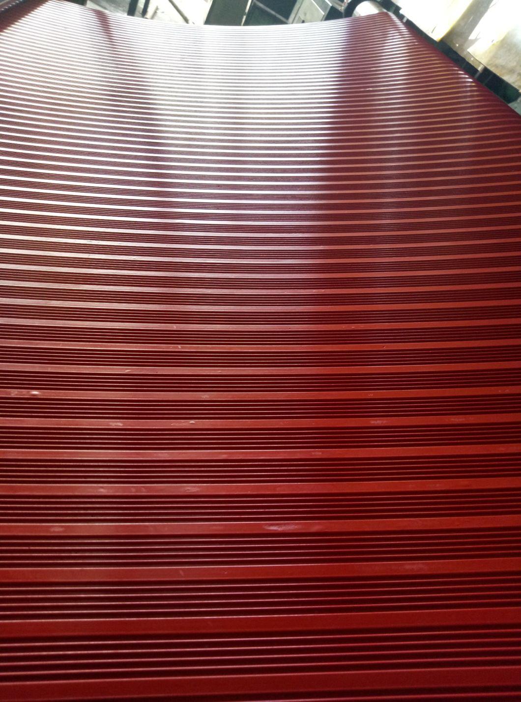 Red/ Black Wide/Broad Ribbed Rubber Sheets/Matting Rolls Couurgated Sheets