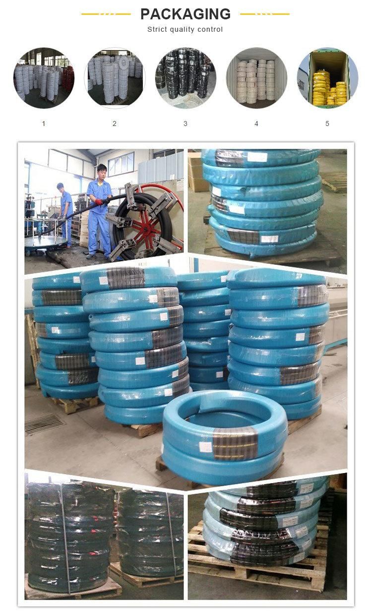 Too Long Life Service 1 Inch Oil Resistant Hose Stainless Steel Braided Hose Reinforced Hose Industrial Flexible High Pressure Hydraulic Rubber Hose