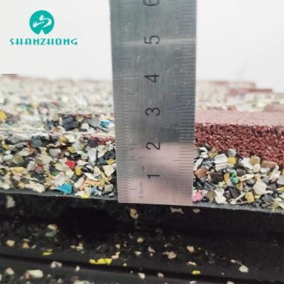 25 mm Thick Neat Surface Flame Retardant Non-Slip Elastic Rubber Flooring Mats Tile