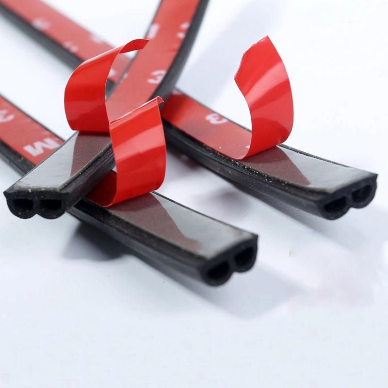 Soundproof Automotive B Shape Self Adhesive Rubber Seal