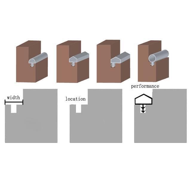 PVC TPE EPDM Slot Bulb Door Seal