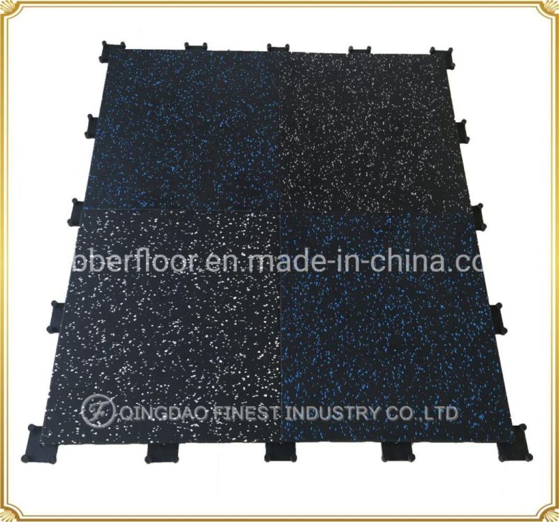 Seamless Compound Premium Gym Rubber Flooring with Clips Rubber Mat Rubber Tile Matting