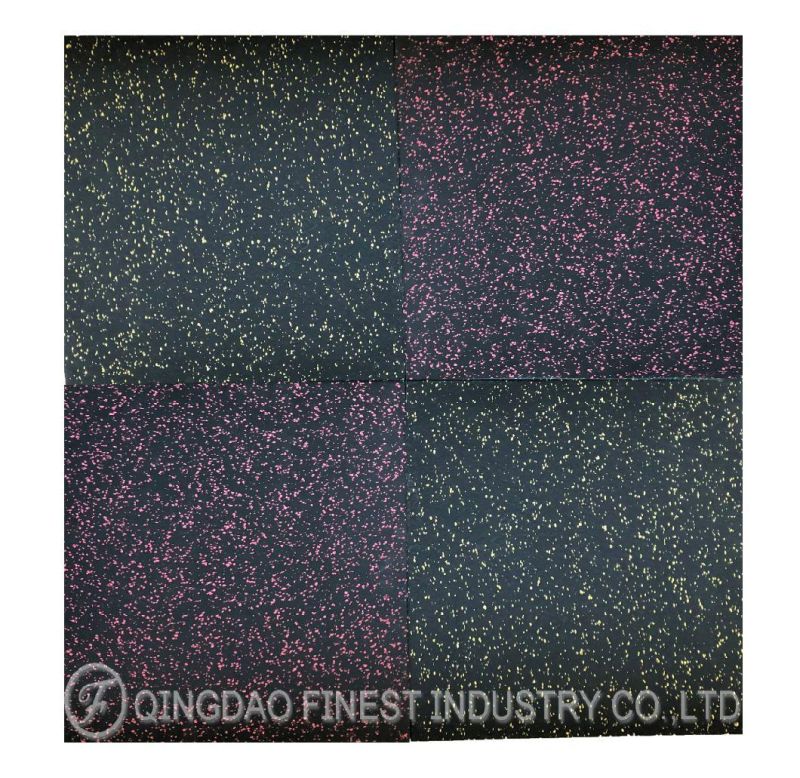 Anti-Walk Anti-Move Nosie Reduction Gym Sports Rubber Flooring Tiles