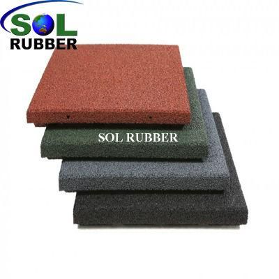 Sol Rubber Green/Red Outdoor Playground Flooring Mat