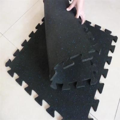 500mm*500mm Interlocking SBR Gym Rubber Flooring