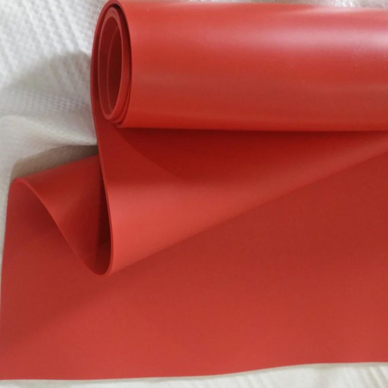 Abrasion Resistant Red Natural Rubber Sheet, NR Rubber Flooring Matting Sheet