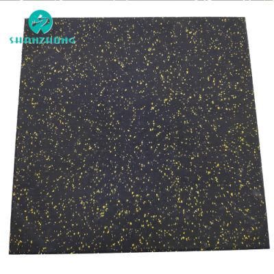 Rubber Mats Tile Smooth Surface Flame Retardant Non-Slip Elastic Rubber Flooring