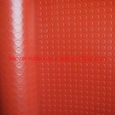Non-Slip Round Button Stud Coin Pattern Rubber Flooring Mat Rubber Sheet