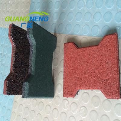 Interlocking Rubber Tiles, Wearing-Resistant Rubber Tile