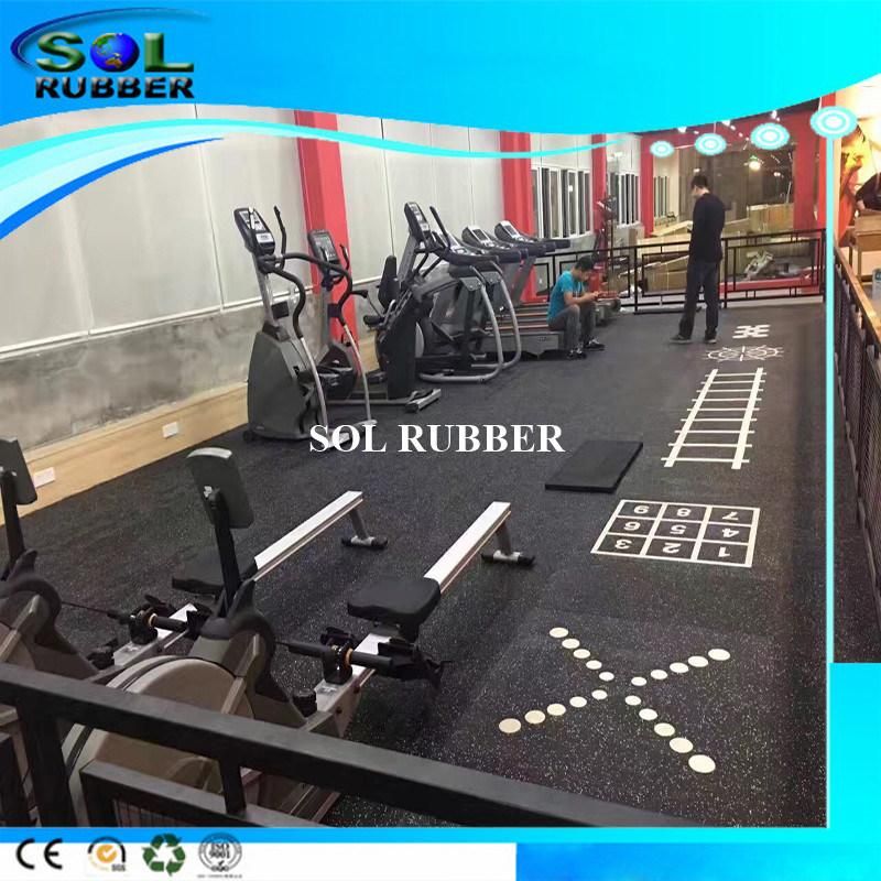High Impact Special Pattern Logo Gym Rubber Flooring Mat