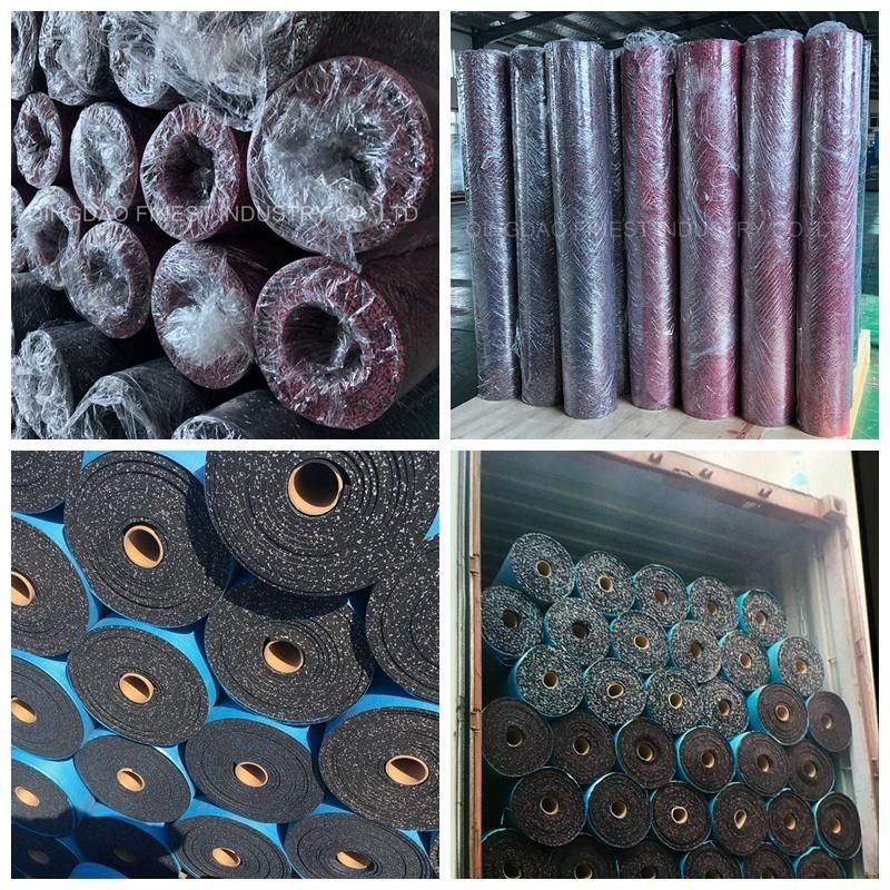 1.22mx10mx8mm Thickness 3-12mm Crossfit Anti Vibration Shock Absorber EPDM Speckles Gym Rubber Flooring Roll