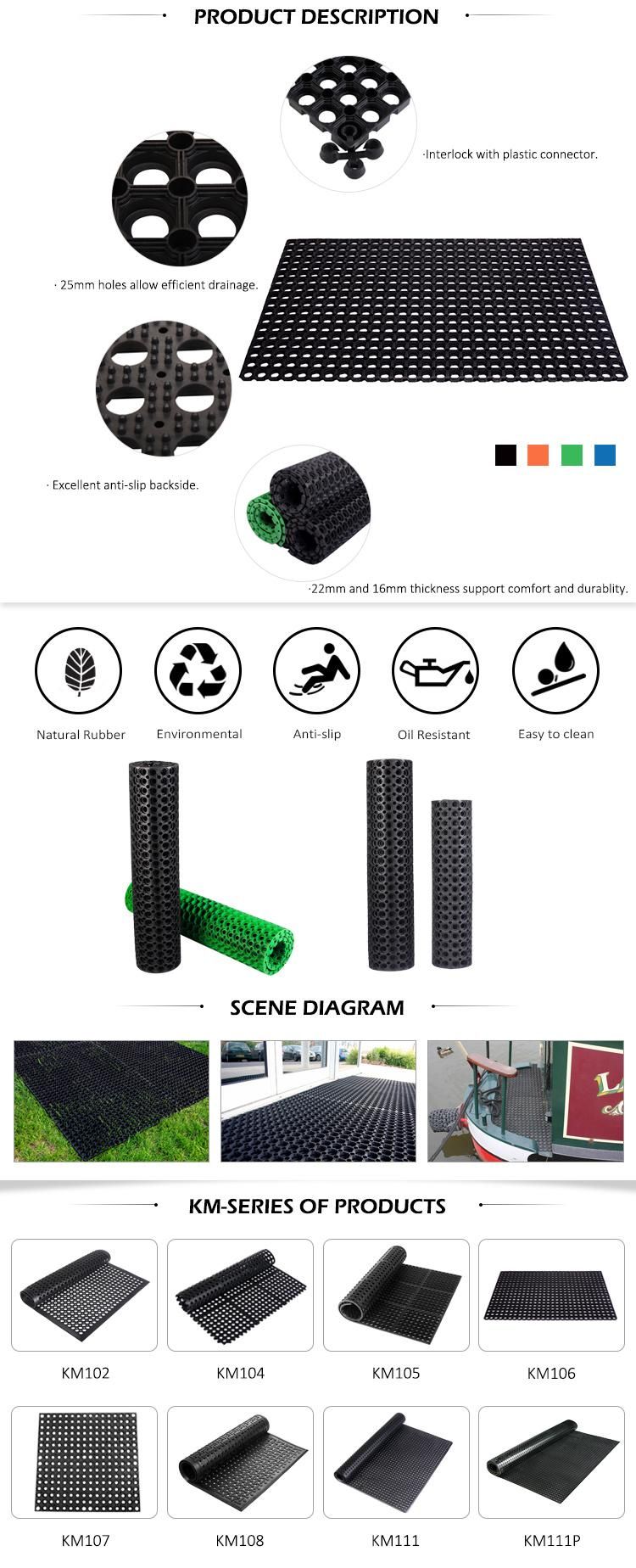 Good Quality Rubber Anti Fatigue Ring Grass Protection Mat 22 mm
