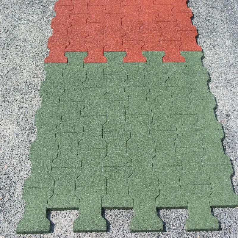 160mm*200mm Dog-Bone Shape Rubber Flooring