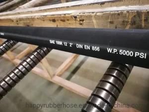 SAE 100r12 Four Wire Spiralled Flexible Hydraulic Rubber High Pressure Oil Hose Pipe