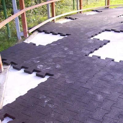 Racecourse Rubber Dog Bone Pavers Outdoor Rubber Brick