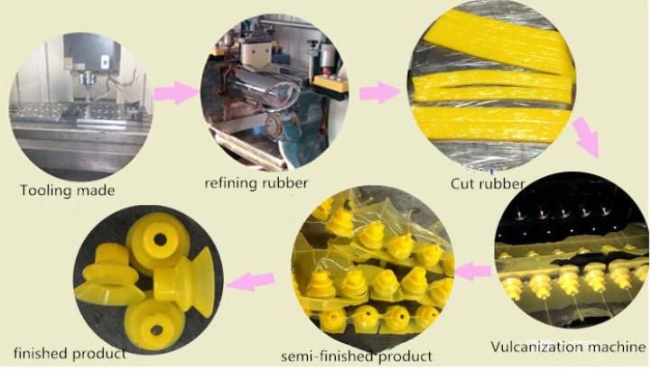 Waterproof Bellow Silicone Rubber Suction Cup for Automobile Robot