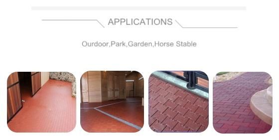 Dog Bone Rubber Pavers for Horse Stable Passway/Rubber Park Garden