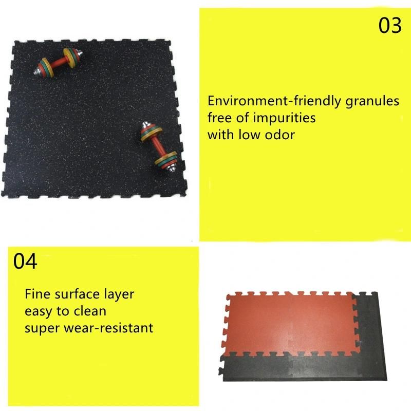 485mm*485mm*20mm Interlock Rubber Flooring /Rubber Tiles /Gym Rubber Mat