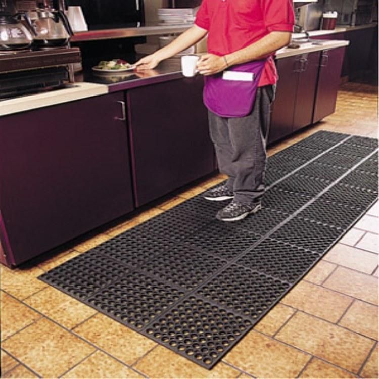 Oil Resistant Hotel Kitchen Rubber Floor Mat, Antibacterial Floor Mat