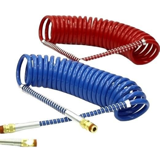 Truck Parts 15 FT Nylon Coiled Air Line Set with 1 X 40inch Leads