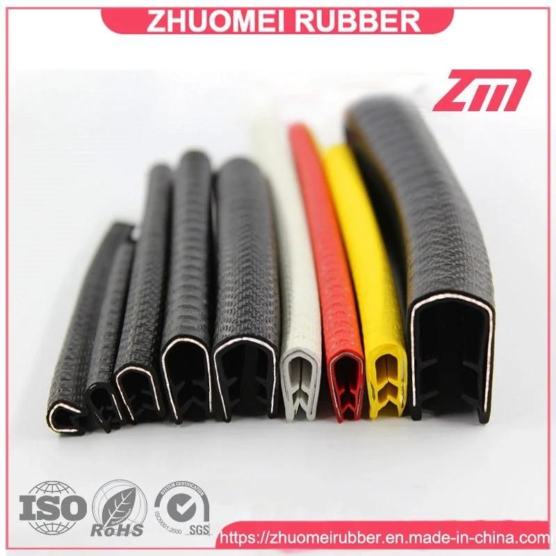 Small Size Flexible PVC Rubber Seal Strip Metal Clips