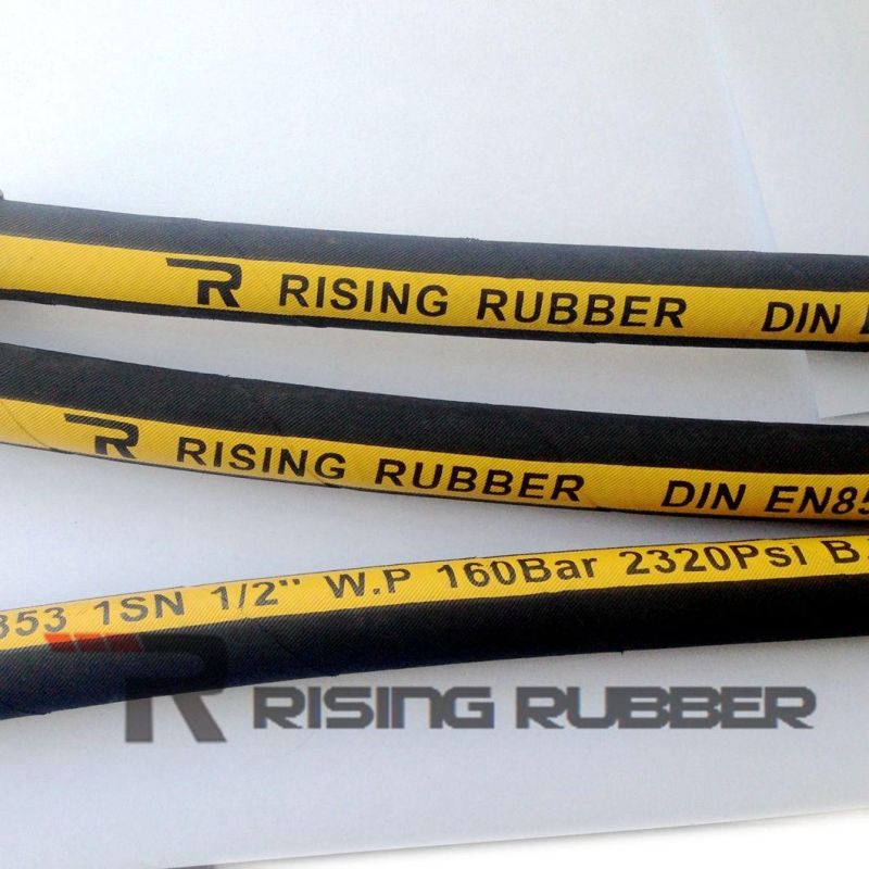 R1 R2 Wire Braided Reinforced Rubber Hydraulic Hose