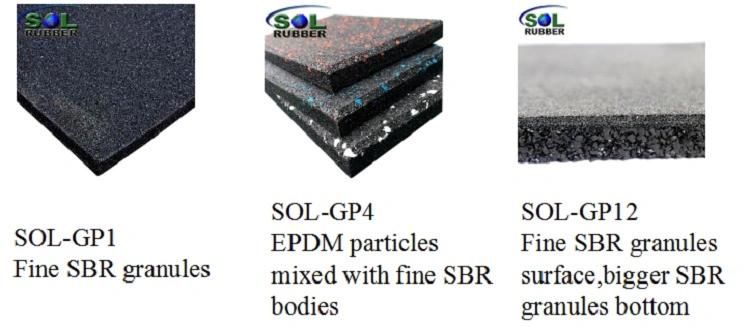 15mm SBR Comfortable Mat Environment Friendly Gym Floor Rubber Flooring