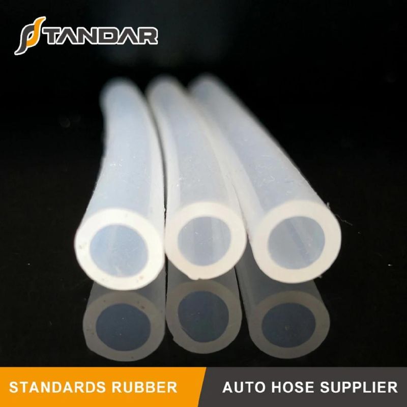 FDA Food Grade High Temp Soft Thin Wall Platinum Cured Clear Silicone Rubber Tubing