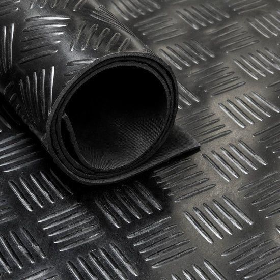 Non Slip Water-Proof Checker 5 Bars Rubber Mat Rubber Sheet