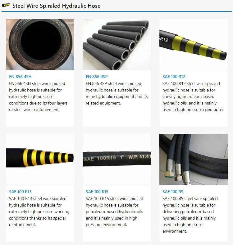 Too Long Life Service 1 Inch Oil Resistant Hose Stainless Steel Braided Hose Reinforced Hose Industrial Flexible High Pressure Hydraulic Rubber Hose