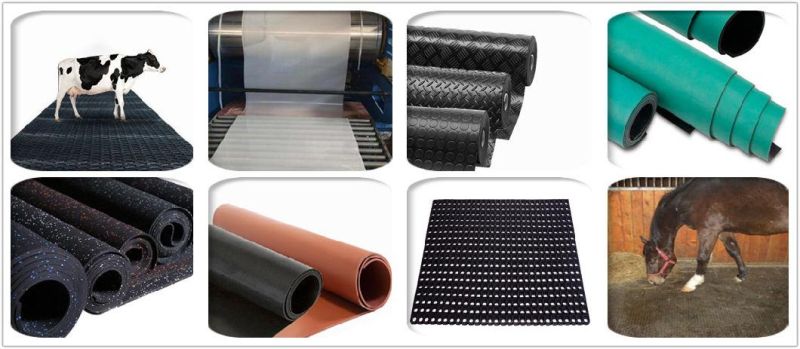 Wide Ribbed Non-Slip Rubber Material Flooring Mat