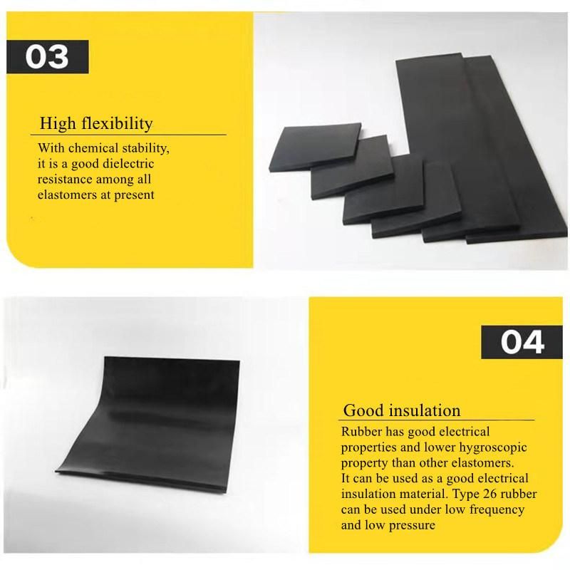 Fire Retardation 1.3-1.7g/cm3 Industrial Neoprene Rubber Sheet Rubber Mat Gaskets