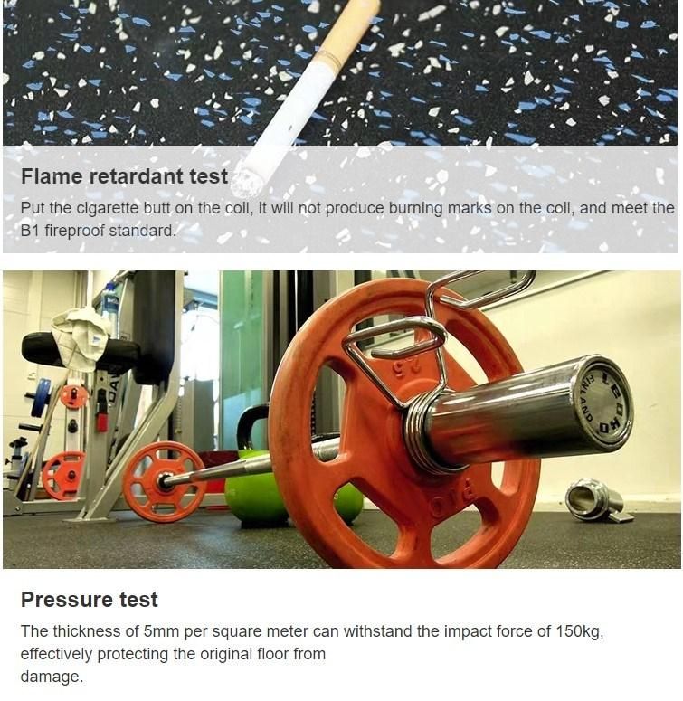 Cheap Price Shock Absorption Gym Flooring Rolls, EPDM Gym Rubber Flooring for Fitness Gym