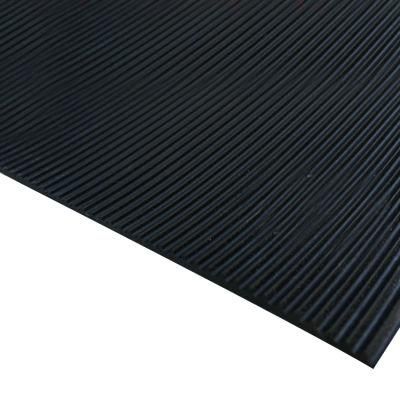 Anti Slip SBR/Nr Material Wide/Fine Ribbed Rubber Sheet Rolls Flooring Mat