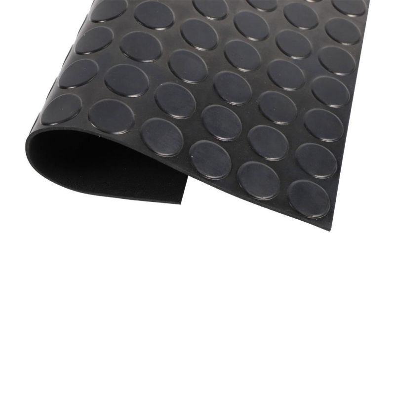 China Wholesale Rubber Stud Mats Roll, 3-10mm Thickness, Slip and Electric Insulated Floor Tile