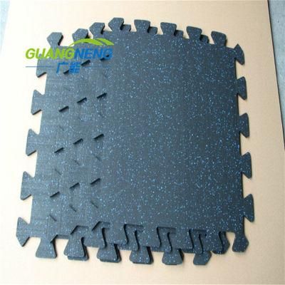 SBR Rubber Grains Interlocking Rubber Tiles / Gym Sport Mat