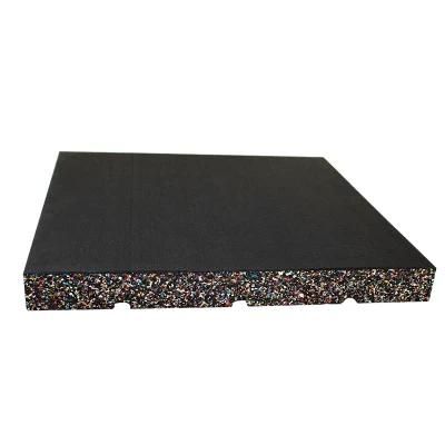 3/4 Inch Thick Rubber Studded Floor Tile Gym Mats