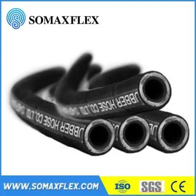 3/8-2 Inch SAE100 R12/4sp/4sh 400K Impluse Cycles High Pressure Spiral Reinforced Rubber Hydraulic Hose with Fitting