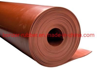 China Industrial Wear-Resistant Red Rubber Flooring Mat / Rubber Sheet