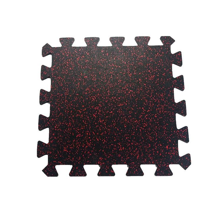 Gym Flooring 20" X20" Acoustic Underlayer Interlocking Gym Rubber Tile