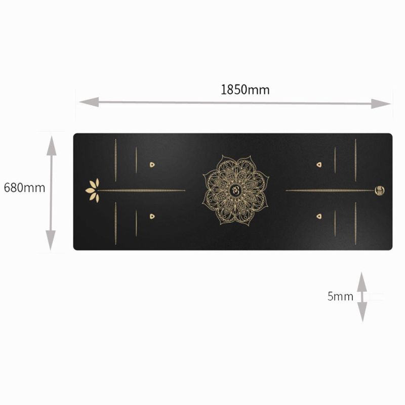 New Fashion Blue Rubber Black PU Yoga Mat for Pilates