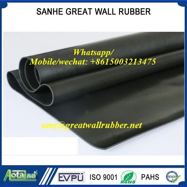 Custom Made Neoprene EPDM Nitrile Butyl Natural Gum FKM Black Rubber Sheet Mat