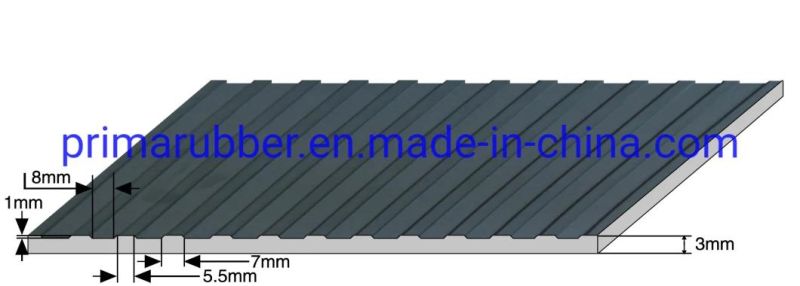 Wide Broad Ribbed Rubber Mat Thickness From 3mm to 12mm China Manufacturer