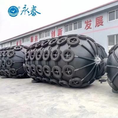 D=1000mm EL=1500mm Yokohama Floating Pneumatic Fenders/ Sling Type and Tire Net