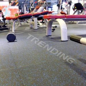 High Density Crossfit Gym Rubber Flooring Interlocking
