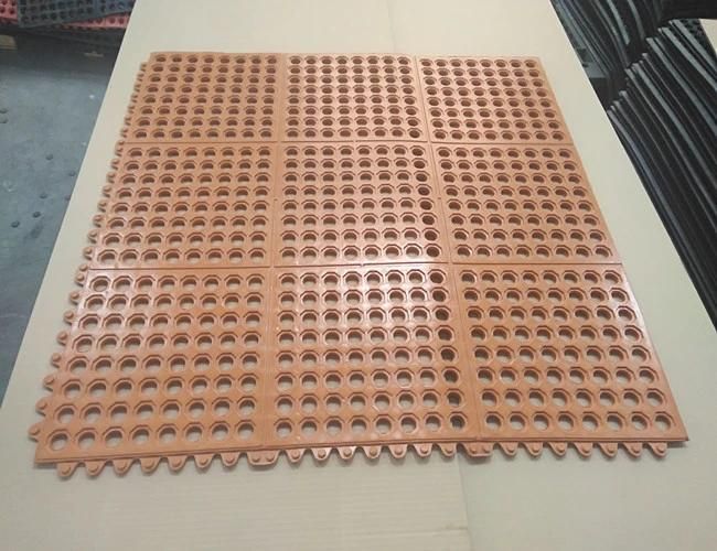 Drainage Rubber Mat, Anti Slip Grass Rubber Mat