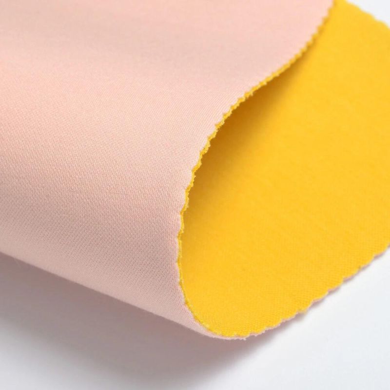 New Arrival Yellow Pattern Fabric White Neoprene Rubber for Bags