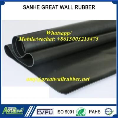 Natural Black Rubber Sheet Floor Mat with Hypalon Fabric