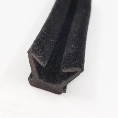 Weatherproof Runchannel Flocked Rubber Seal Strip